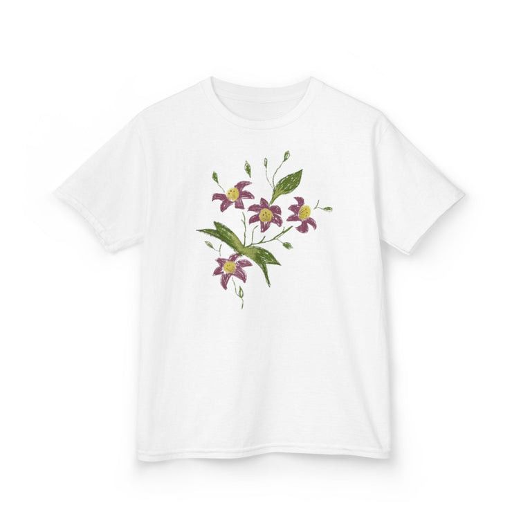 Other Dark Floral Burgundy Baby Tee Size M / US 6-8 / IT 42-44 - 4 Thumbnail