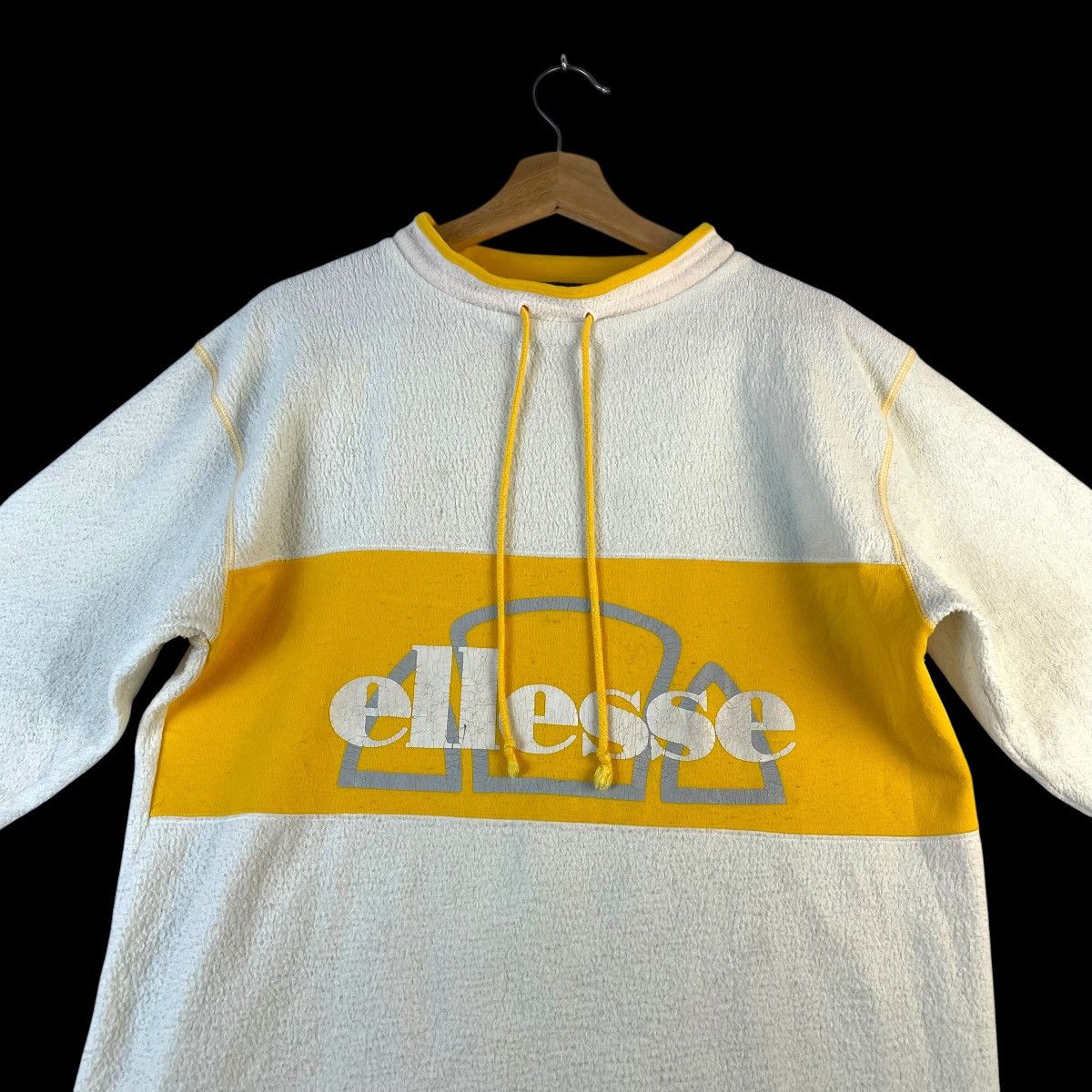 Ellesse VINTAGE 70s-80s ELLESE SPELL OUT LONG SLEEVE FLEECE SWEATER Size US L / EU 52-54 / 3 - 7 Thumbnail