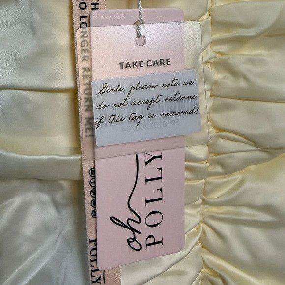 Other Oh Polly Satin Cowl Ruched Mini Dress – (Size 10) Size L / US 10 / IT 46 - 7 Thumbnail