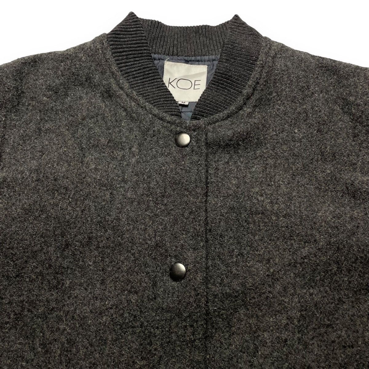 Japanese Brand 🇯🇵 KOE BUTTON UP LONG WOOL VARSITY JACKET Size US M / EU 48-50 / 2 - 9 Thumbnail