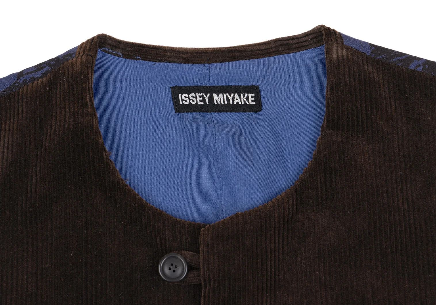 Issey Miyake Corduroy Gilet Vest in Brown and Blue, Size M Size US M / EU 48-50 / 2 - 3 Thumbnail