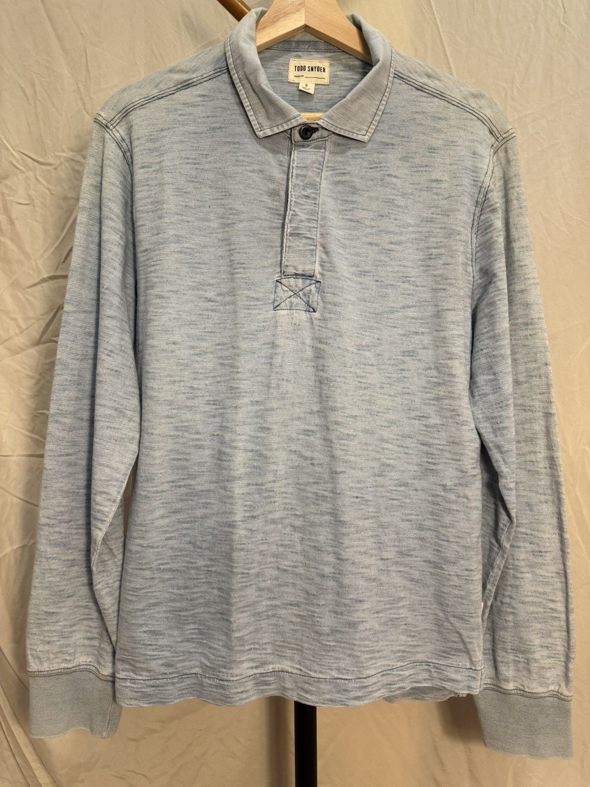 Todd Snyder Todd Snyder Long Sleeve Polo Shirt Blue Size US S / EU 44-46 / 1 - 1 Thumbnail