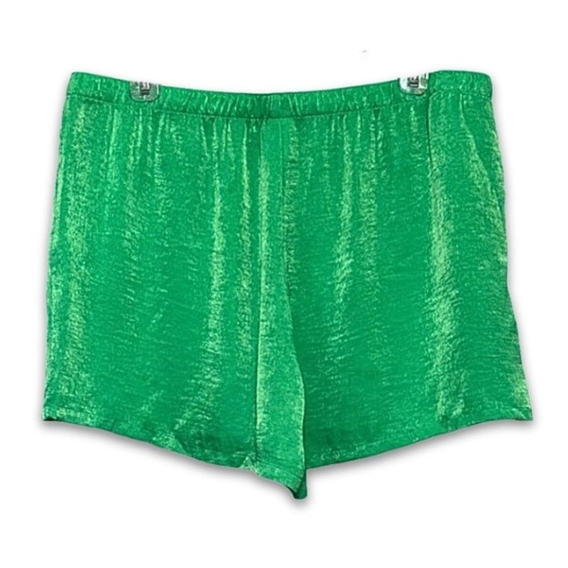 Other Abound Shorts High Rise Elastic Waistband Green Women's L Size 35" - 4 Thumbnail
