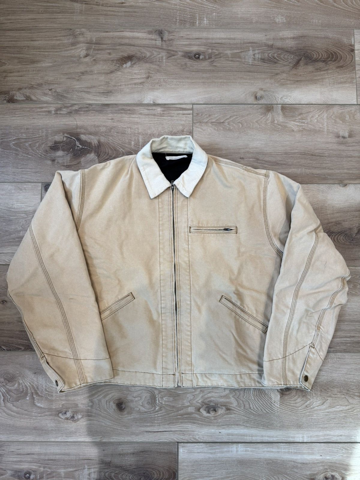 Bare Knuckles Bare Knuckles Canvas Work Jacket Washed Tan Size US XL / EU 56 / 4 - 1 Thumbnail