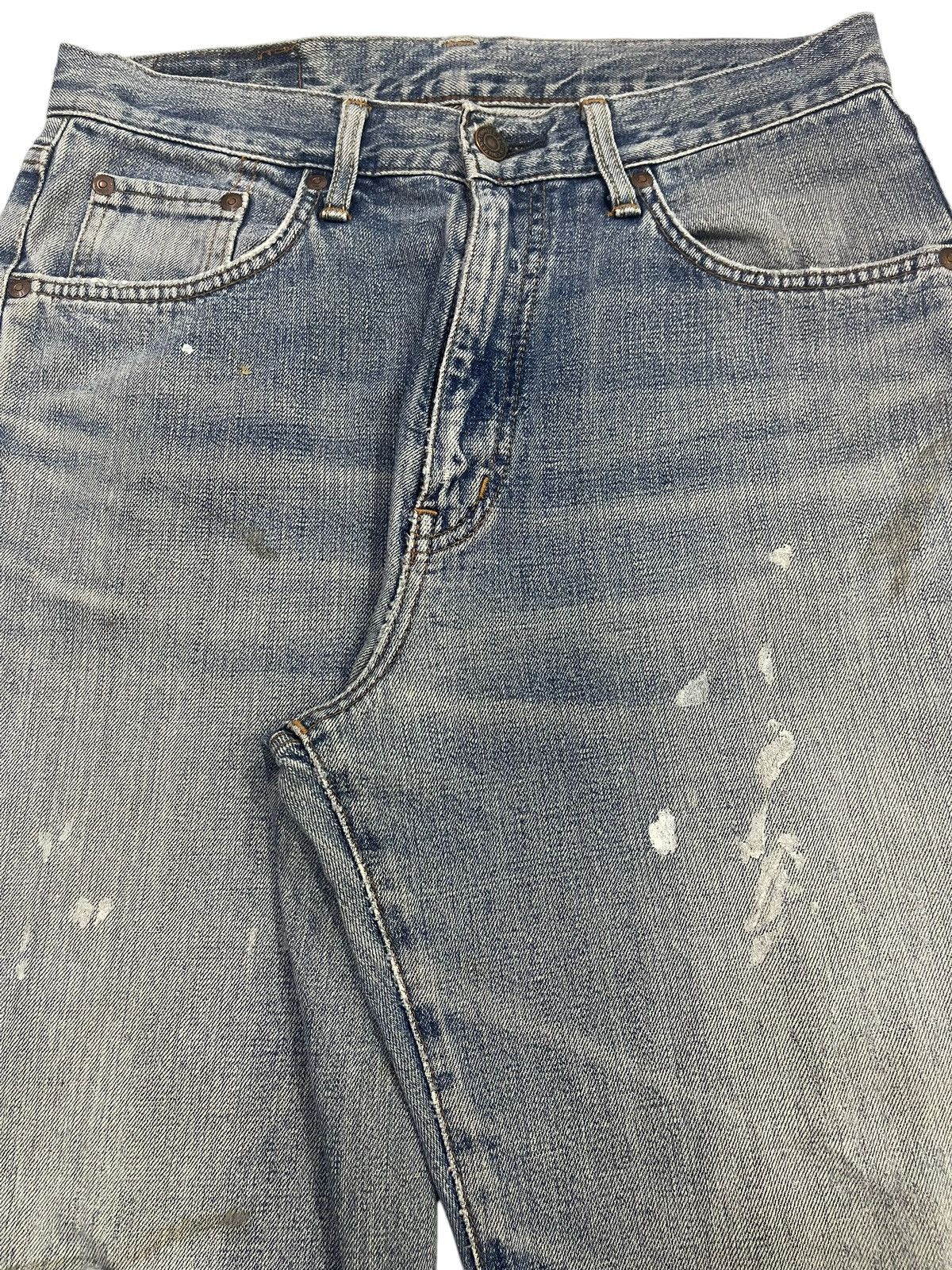 Edwin Vintage 90s Edwin 505x Faded Wash Distressed Loose Jeans Size US 30 / EU 46 - 4 Thumbnail