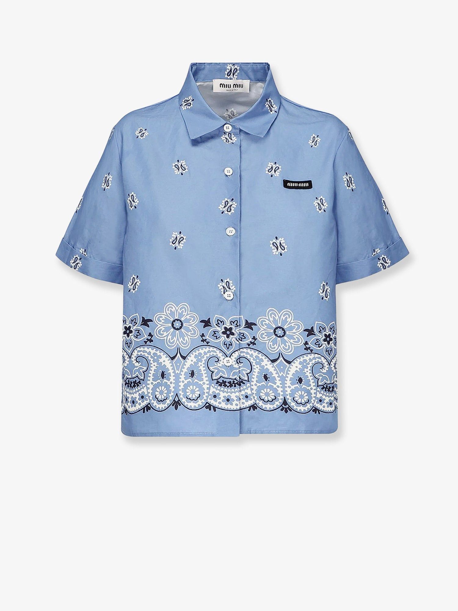 Miu Miu Bandana Cotton And Linen Shirt Size S / US 4 / IT 40 - 1 Thumbnail