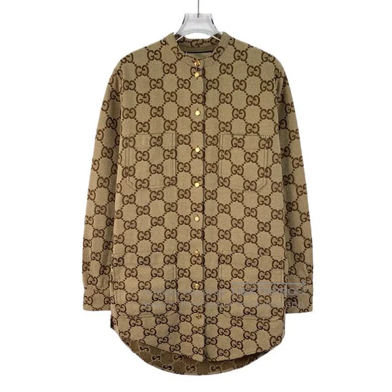 Gucci Gucci 22 brown logo jacquard full-print round-neck single- Size XS / US 0-2 / IT 36-38 - 1 Thumbnail