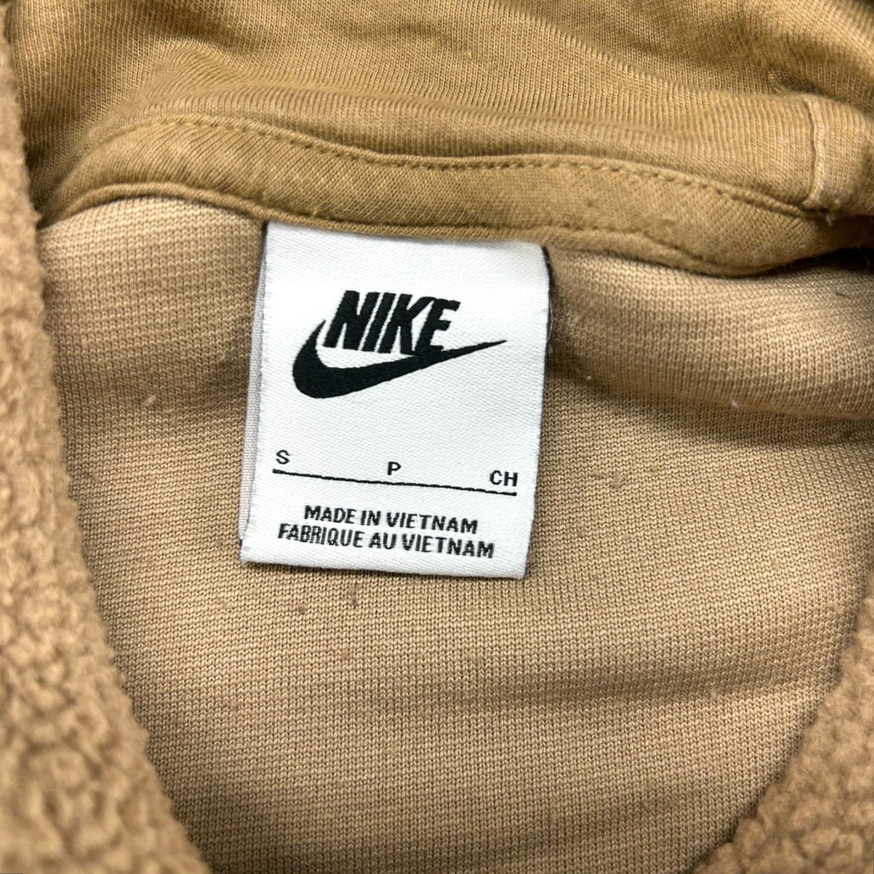 Nike Nike Hoodie Women S Small Brown Tan Pullover Sherpa Fleece Center Swoosh Polyester Cotton Lining Size S / US 4 / IT 40 - 4 Thumbnail