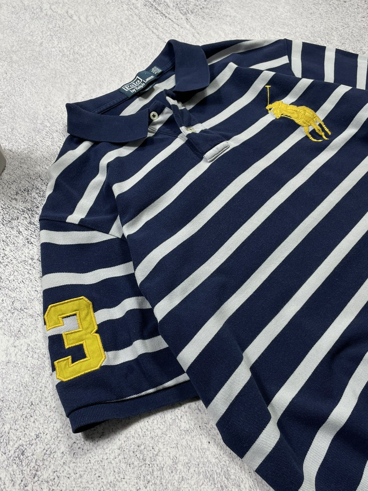 Other Vintage 90’s Polo Ralph Lauren #3 Striped T-shirt Size US XXL / EU 58 / 5 - 6 Thumbnail