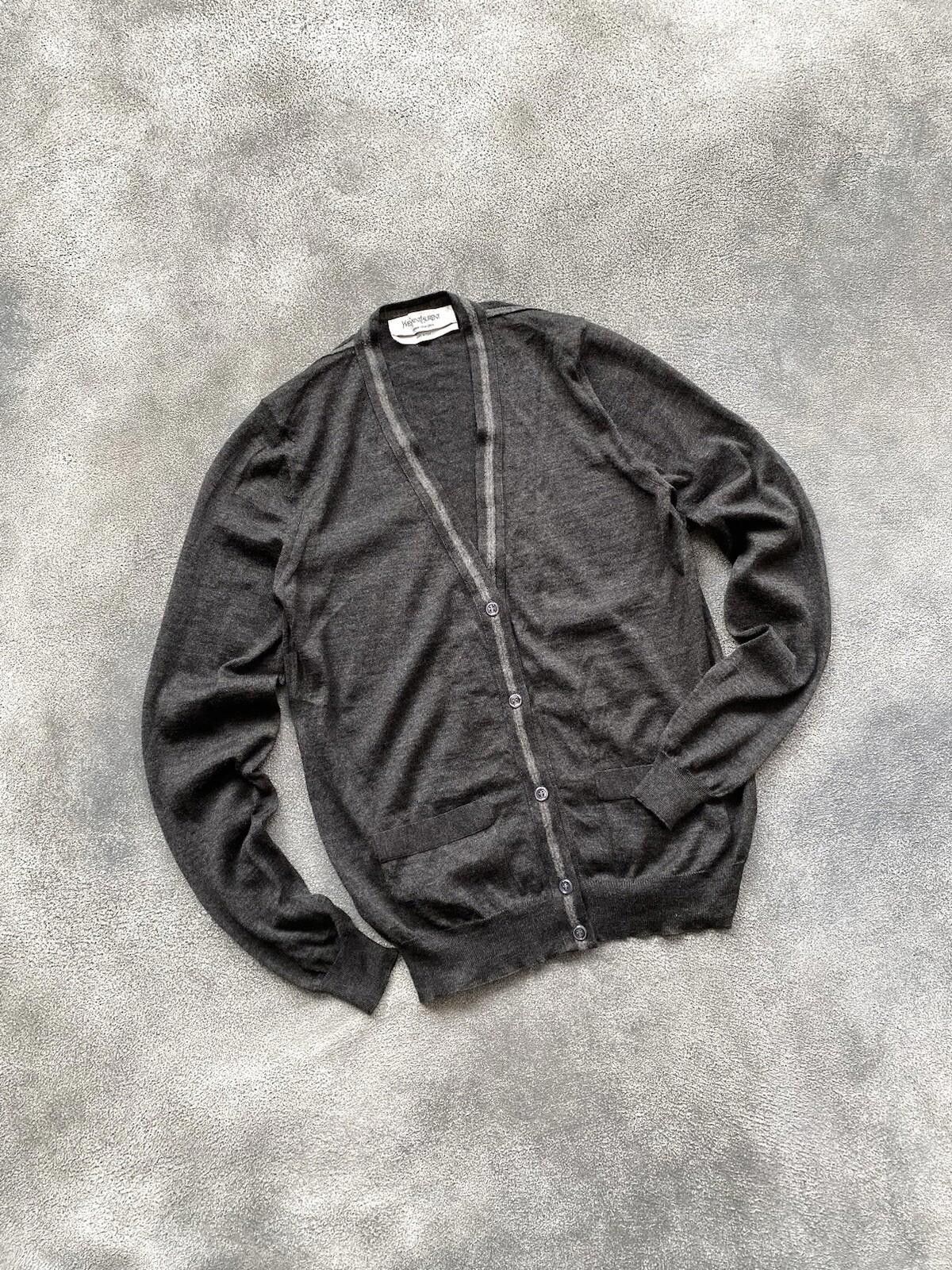 Saint Laurent Paris AW 2009 Yves Saint Laurent Cashmere Cardigan V-Neck Size S / US 4 / IT 40 - 1 Thumbnail