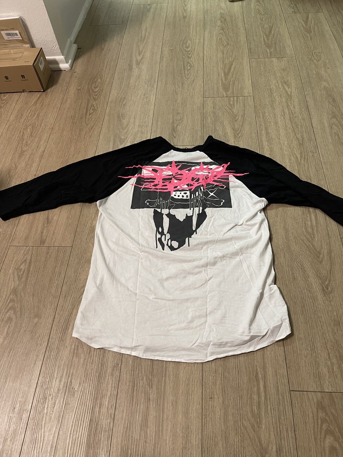 Band Tees Drain Gang 2022 White Raglan Tour Tee Size Medium Size US M / EU 48-50 / 2 - 4 Thumbnail