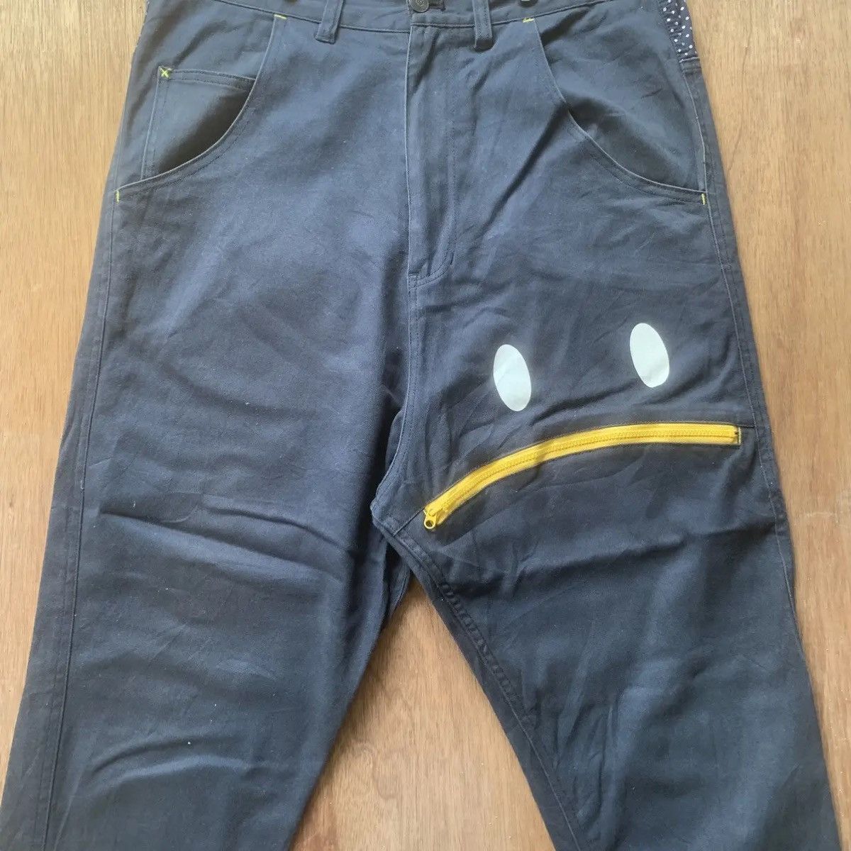 Japanese Brand 🔥 SALE 🔥 GHOSTLES TROUSERS CHIP CHIP SUSPENDERS DROP PANTS Size US 31 - 2 Thumbnail