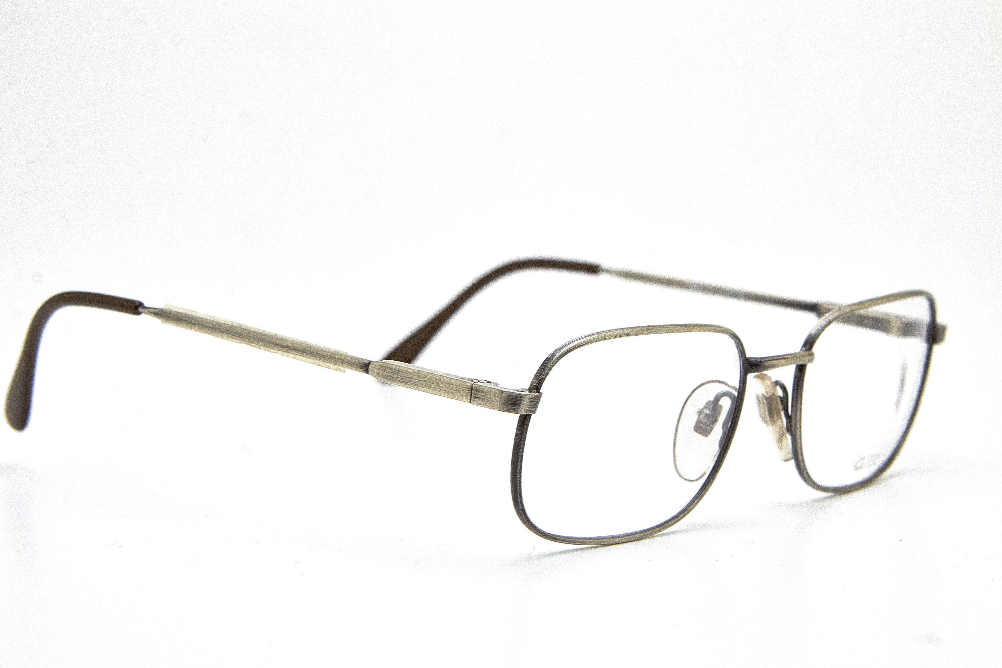 Vintage Old Money GRASSET Brushed Silver Rectangular Quiet Lux Specs Size ONE SIZE - 4 Thumbnail