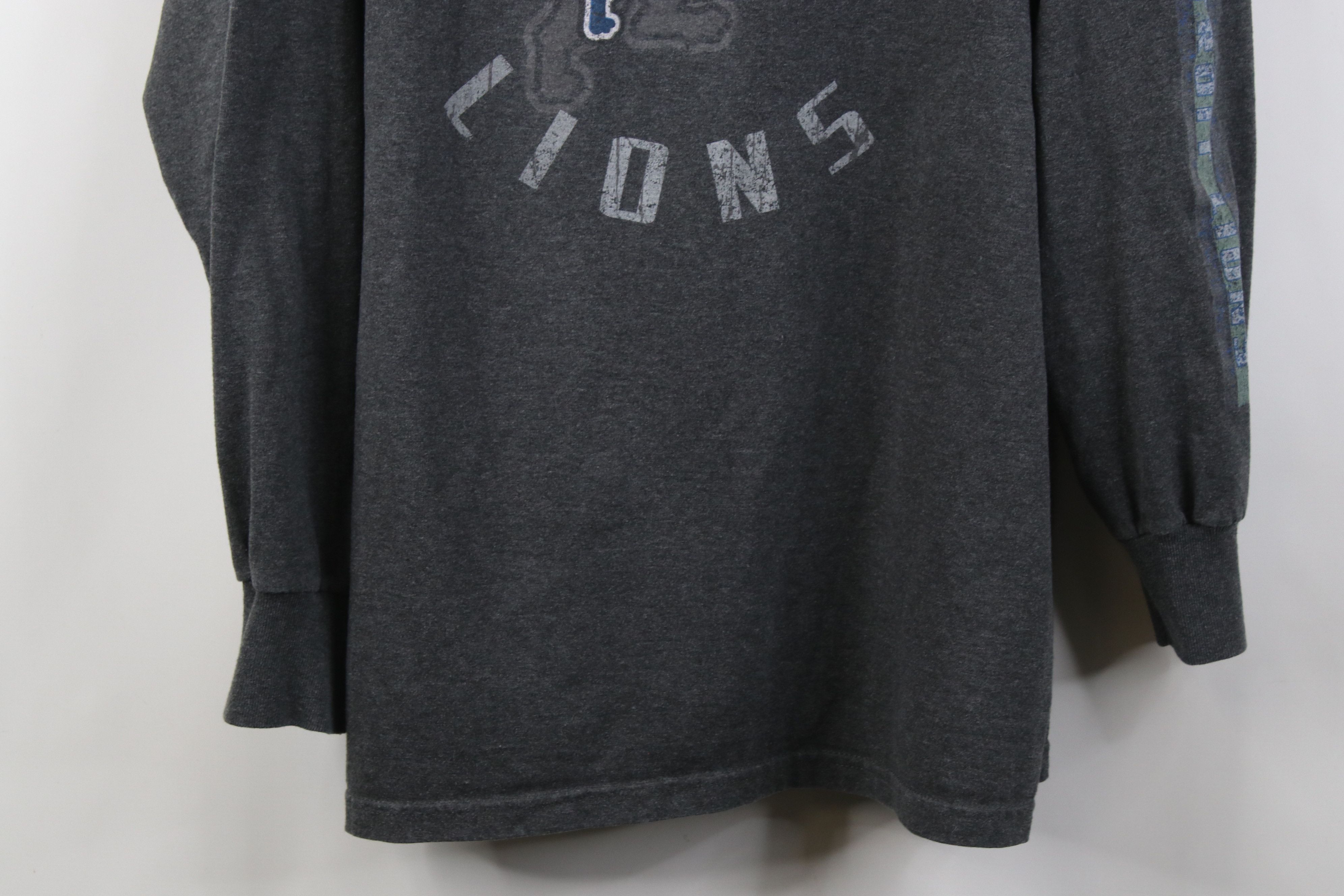 Vintage Vintage Y2K NFL Lions Football Long Sleeve T-Shirt Gray Size US XL / EU 56 / 4 - 3 Thumbnail