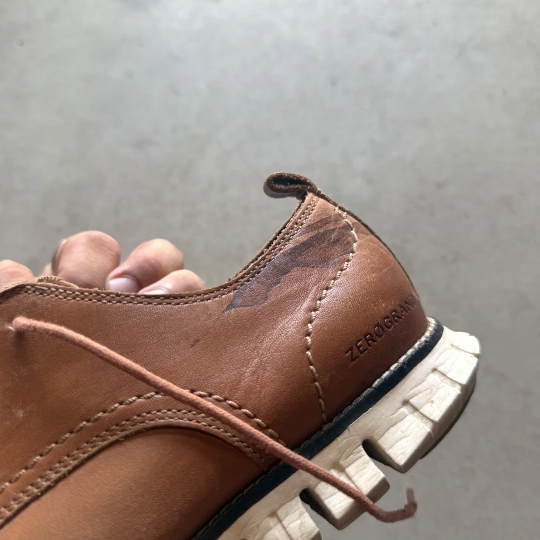 Cole Haan Cole Haan Zerogrand Plain Toe Oxford Mens Size 9 British Tan Brown C35591 Size ONE SIZE - 6 Thumbnail