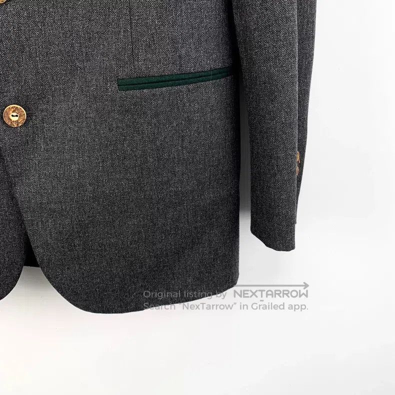 Saint Laurent Paris Saint Laurent Paris Dark Gray Wool Crew Neck Single-Breast Size US S / EU 44-46 / 1 - 4 Thumbnail