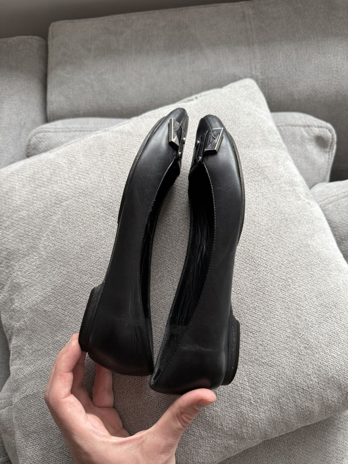 Givenchy Rare Givenchy Paris Black Leather Flat Ballet Shoes Sz 39,5 Size US 9.5 / IT 39.5 - 13 Thumbnail