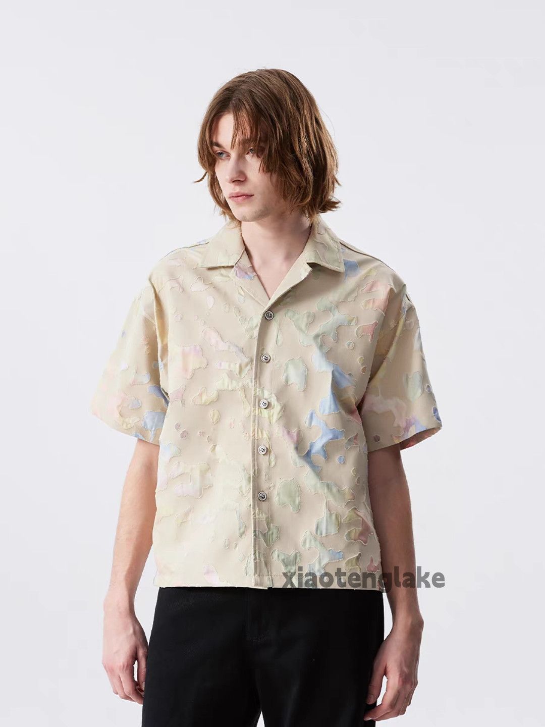 Designer × Vintage Unisex utility loose patchwork yuppie aloha Hawaiian shirt Size US L / EU 52-54 / 3 - 1 Thumbnail