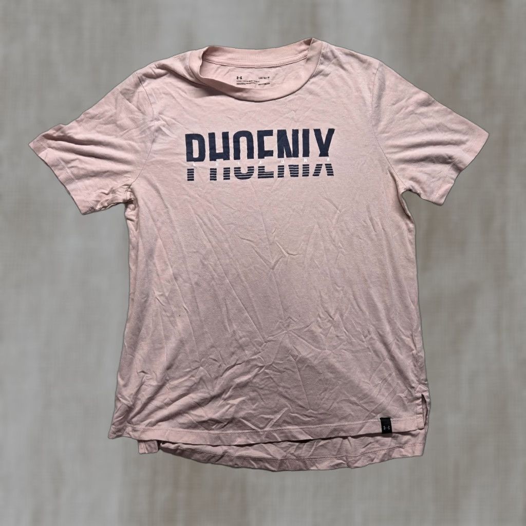Under Armour Under armour Shirt T-Shirt Adult Womens L Pink Arizona Graphic Short Sleeve Crew Neck Cotton Regular Block Pink Arizona Womens L Size L / US 10 / IT 46 - 1 Thumbnail