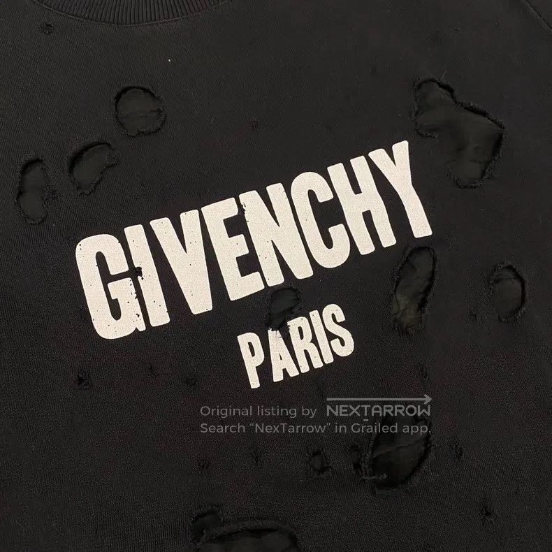 Givenchy Givenchy Distressed Hoodie M Size Size US M / EU 48-50 / 2 - 2 Thumbnail