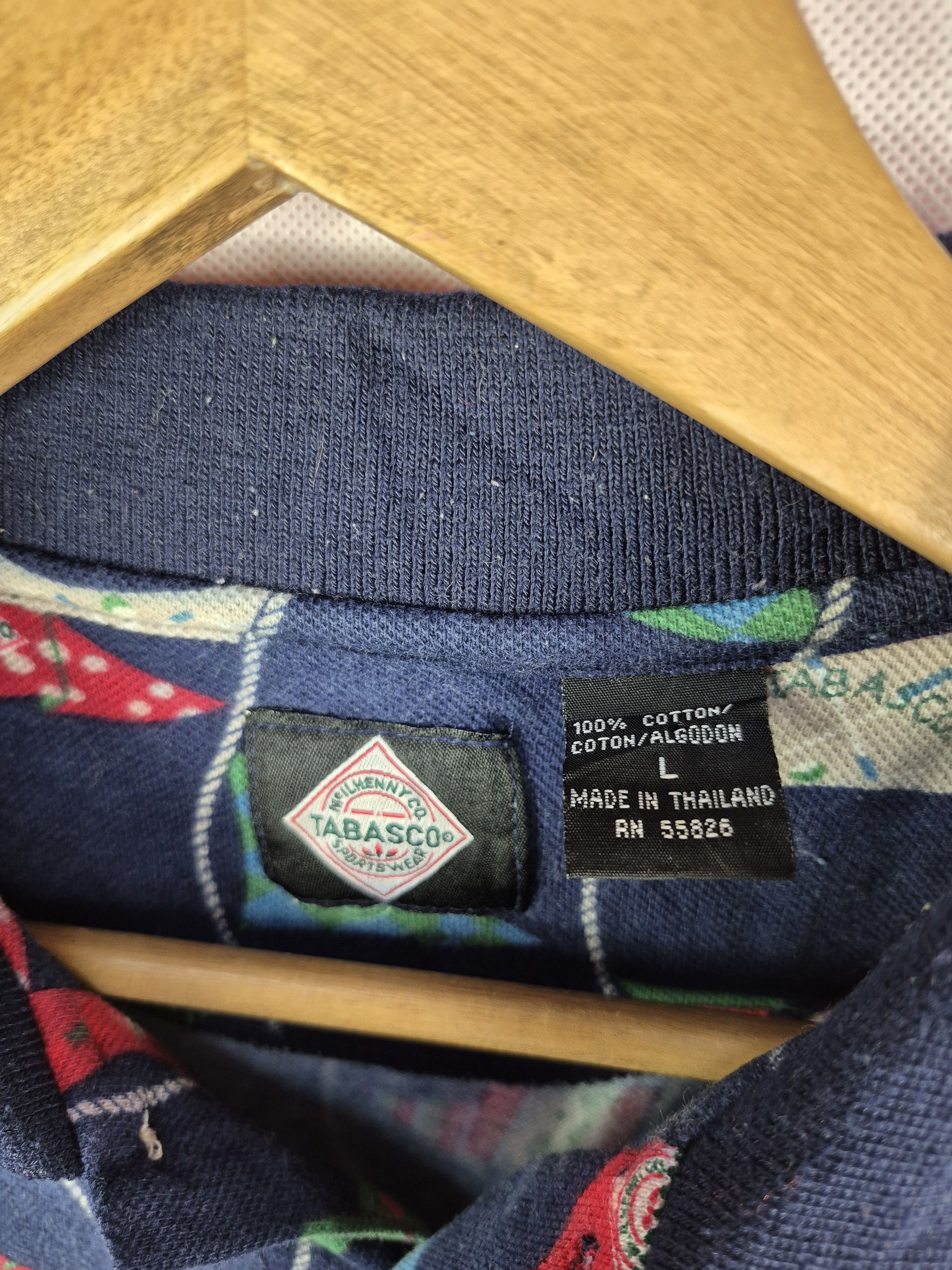 Tabasco 🔥 Tabasco Fullprint Flag Motives Polo Casual Vintage Tee Size US L / EU 52-54 / 3 - 7 Thumbnail