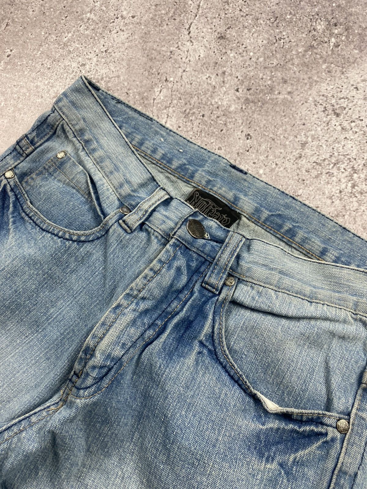 Japanese Brand × No Fear CRAZY No Fear Distressed Vintage Y2K Baggy Rare Jeans Size US 30 / EU 46 - 5 Thumbnail