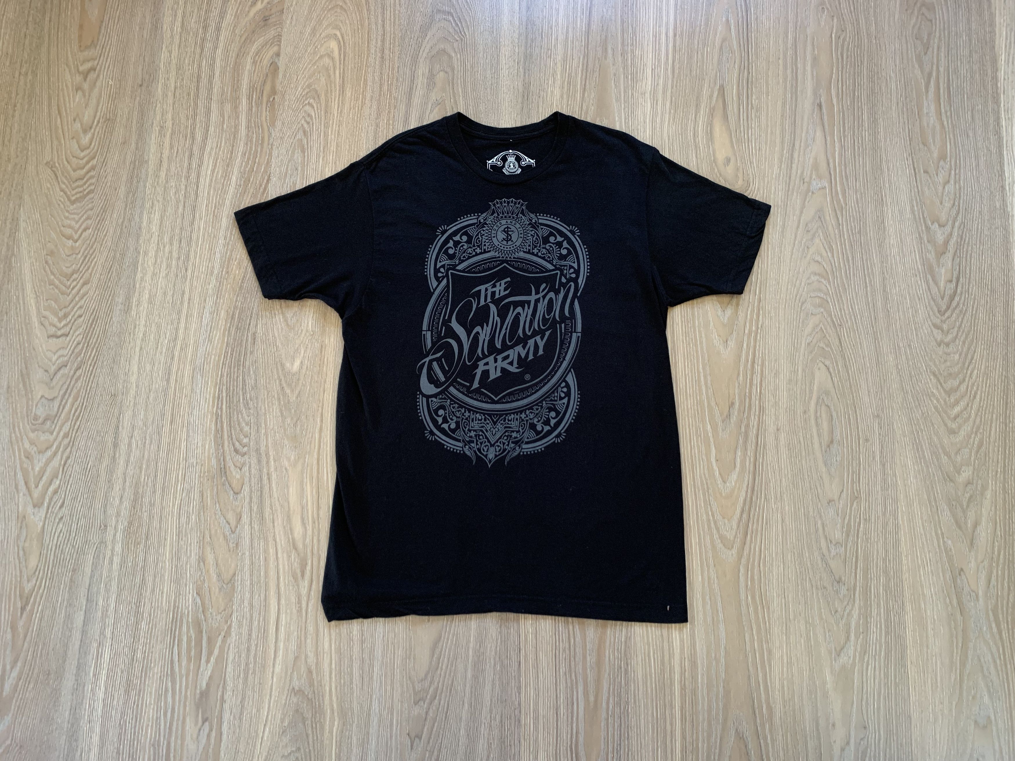 Vintage Vintage The Salvation Army Black Printed T-Shirt Size US L / EU 52-54 / 3 - 1 Thumbnail