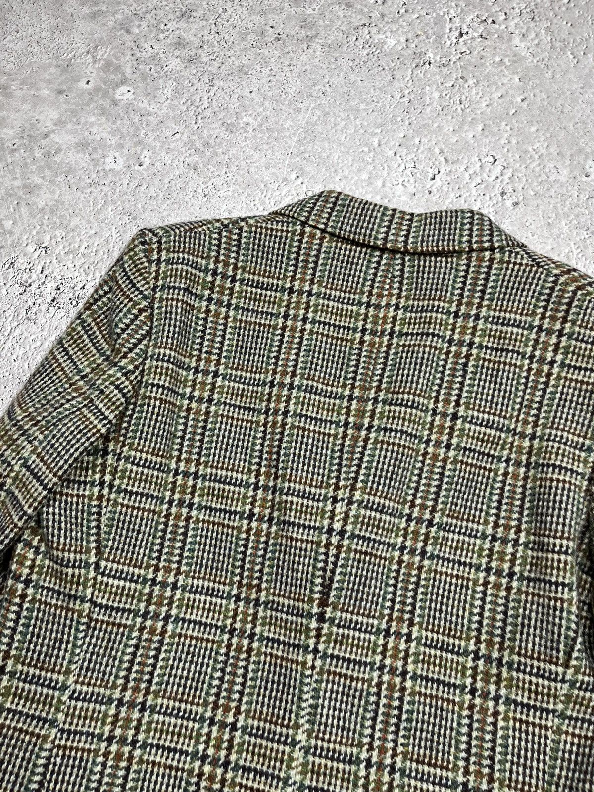 Harris Tweed Dunn & Co Harris Tweed Wool Blazer Jacket Check 108 Long Size 44R - 14 Thumbnail