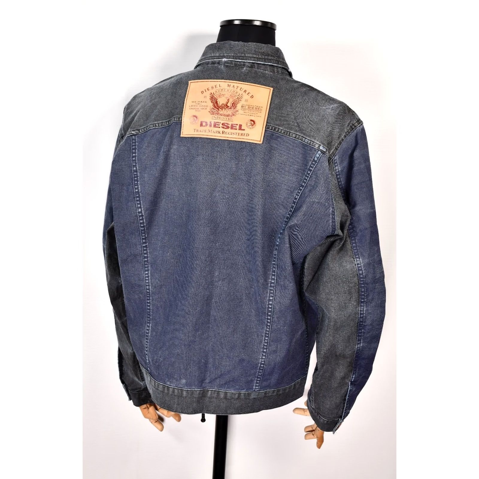 Diesel Diesel D-Roku-Ne Denim Jacket XL Mens Blue Stretch JoggJeans 97% Cotton 3% Elastane Logo Regular Size Size US 36 / EU 52 - 2 Thumbnail