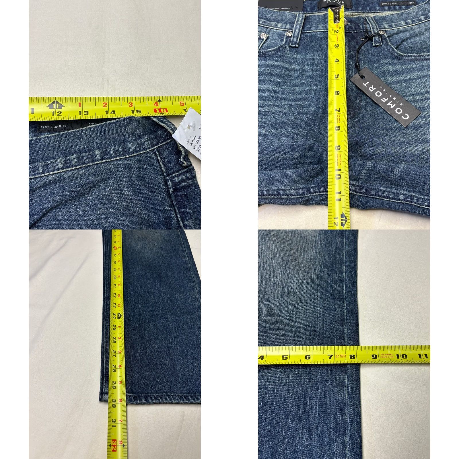 Pacsun PacSun Mens Slim Fit Comfort Stretch Dark Wash Denim Jeans 32W x 30L Size US 32 / EU 48 - 9 Thumbnail