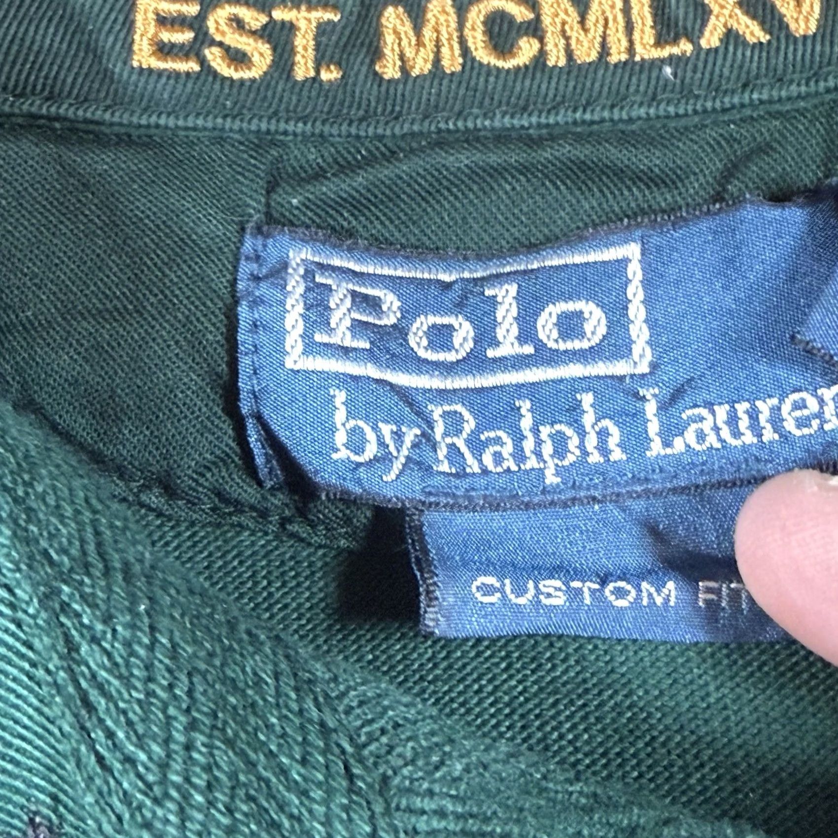 Ralph Lauren VTG Ralph Lauren Rugby Shirt Polo Mens 2XL Green Crest Stitch Polo Shirt Rugby Mens XL? Size US XXL / EU 58 / 5 - 5 Thumbnail