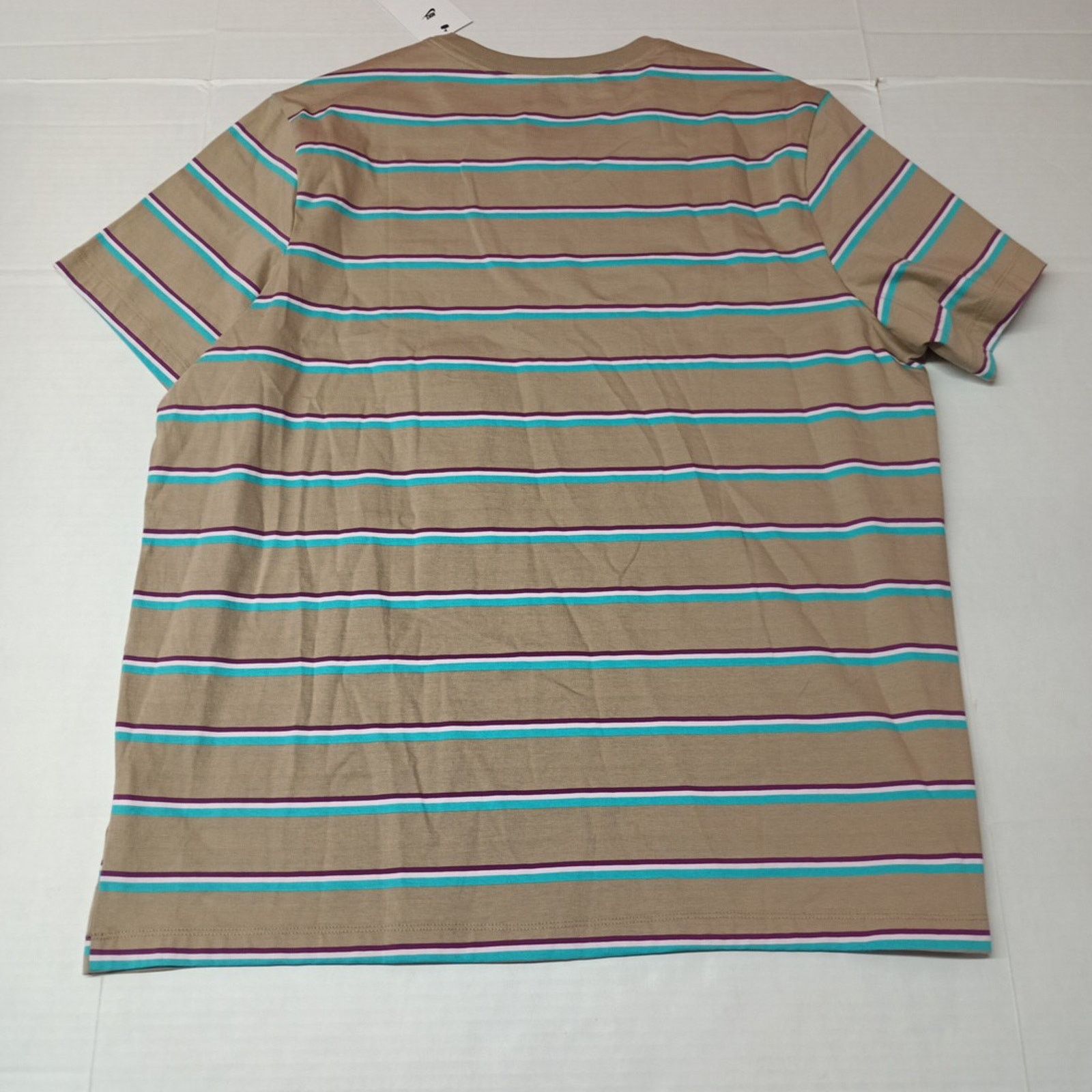 Nike Nike Sportswear Club Stripe Logo T-Shirt Tee Men's 2XL Beige Size US XXL / EU 58 / 5 - 7 Thumbnail