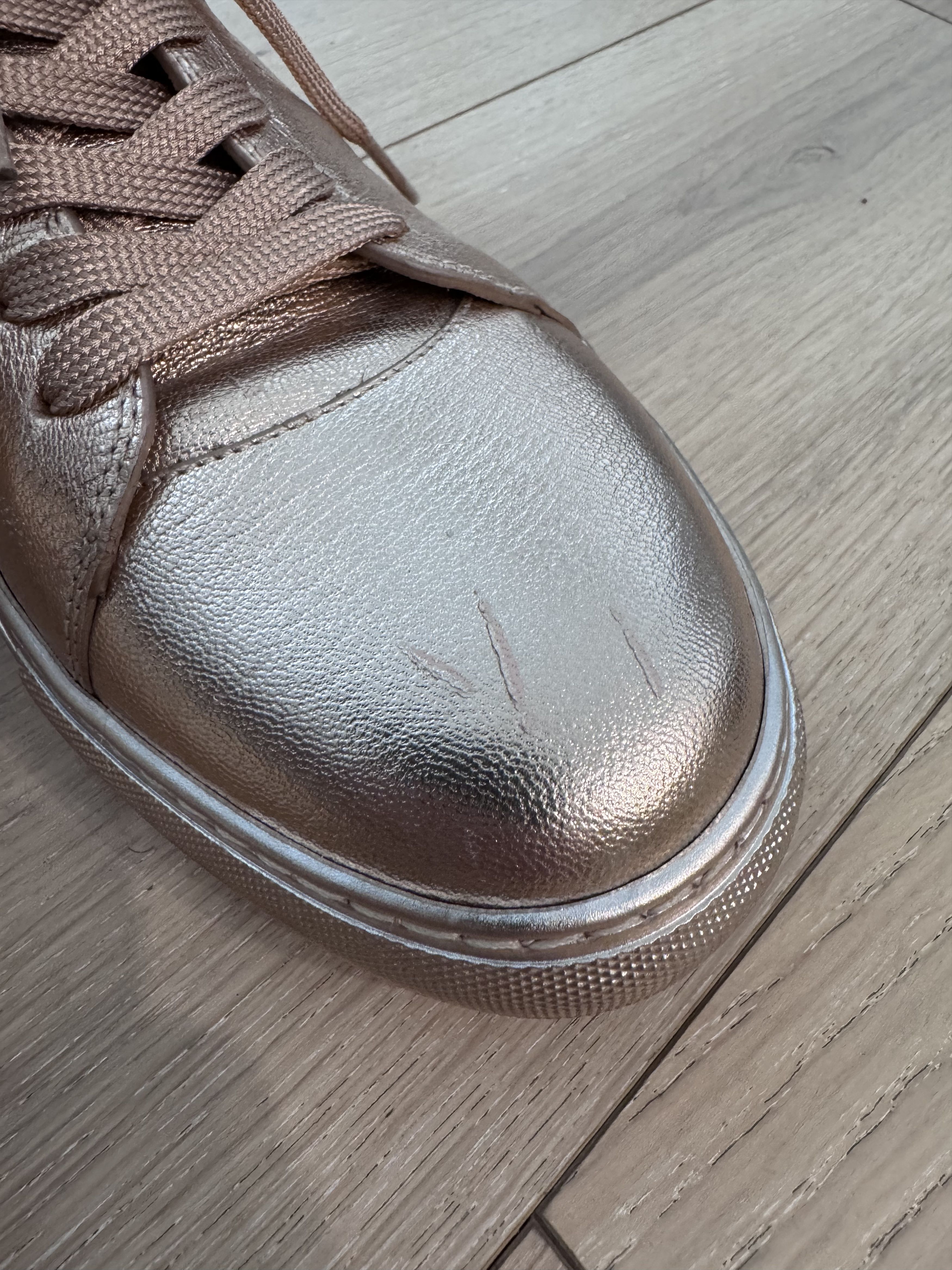 Buscemi Buscemi 100MM Metallic Rose Gold High Top Sneakers Size 12 Size US 12 / EU 45 - 10 Thumbnail