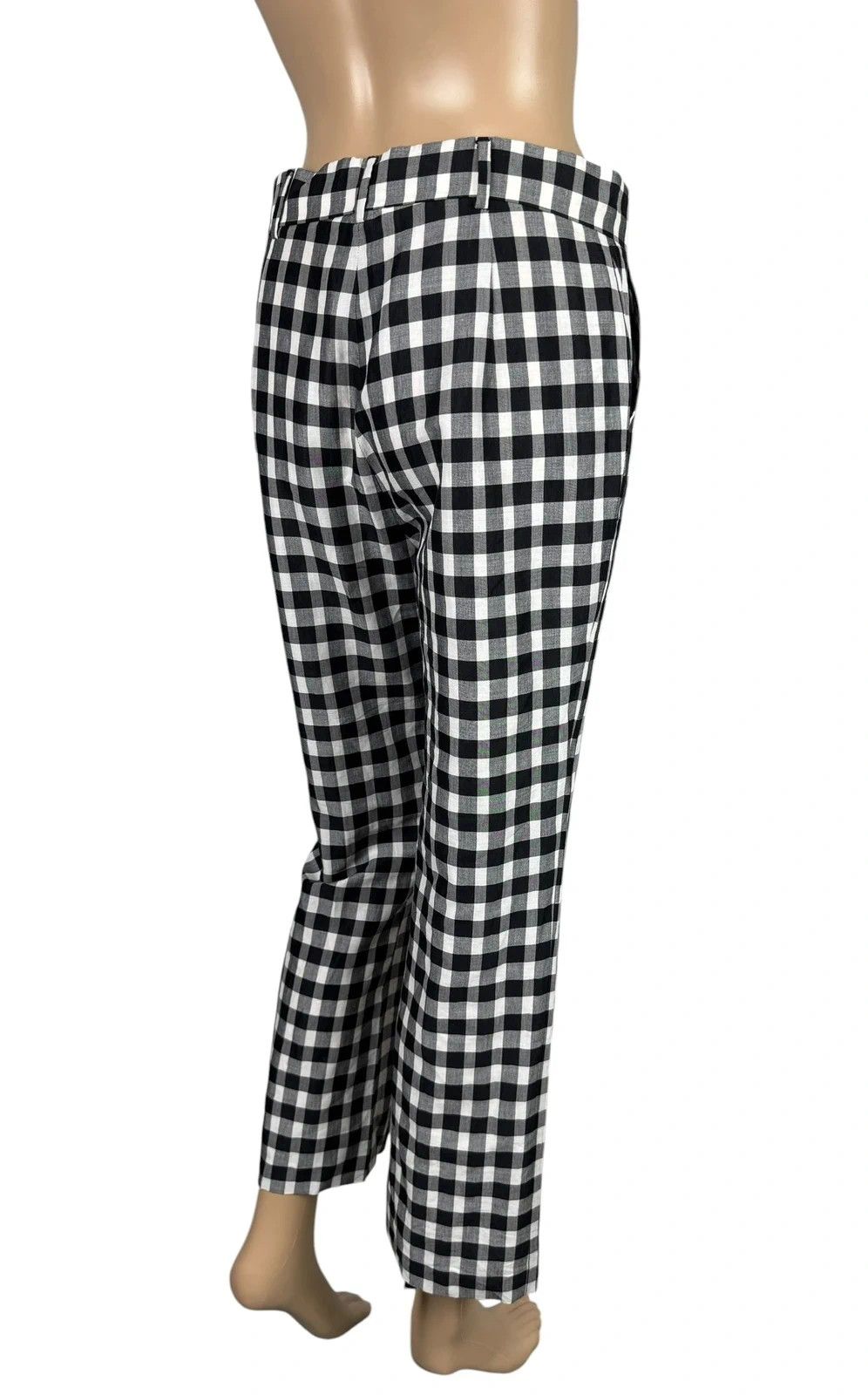 Max Mara Max Mara Plaid Pants Crop Rami Cotton size UK10 US8 Size 32" / US 10 / IT 46 - 7 Thumbnail