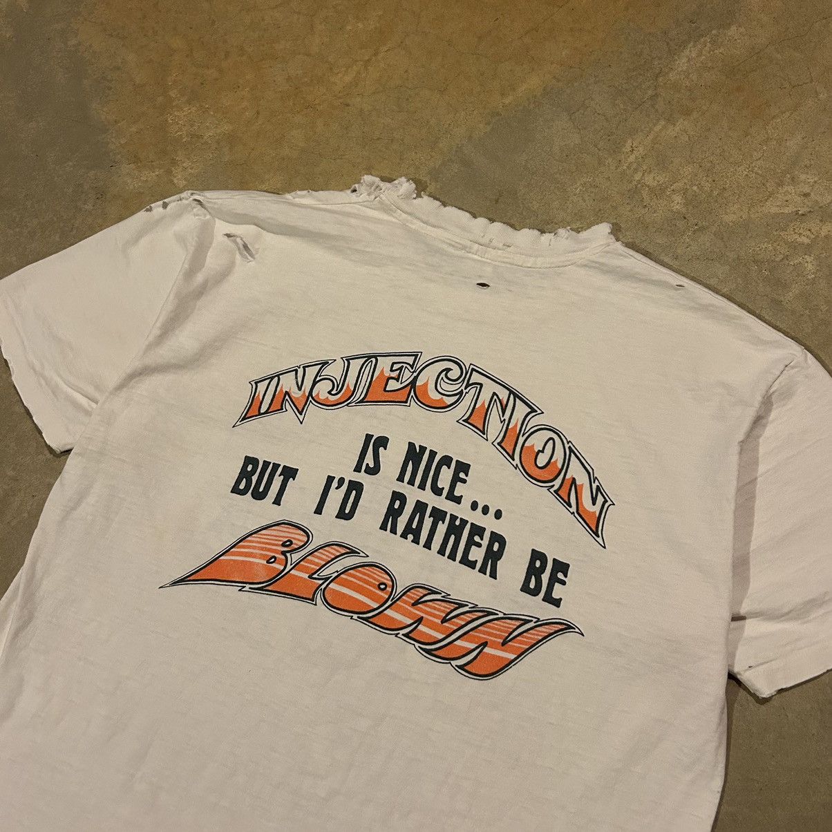 Harley Davidson × Vintage Crazy Vintage 1970s Injection Biker Sex Thrashed Tee Size US XL / EU 56 / 4 - 7 Thumbnail