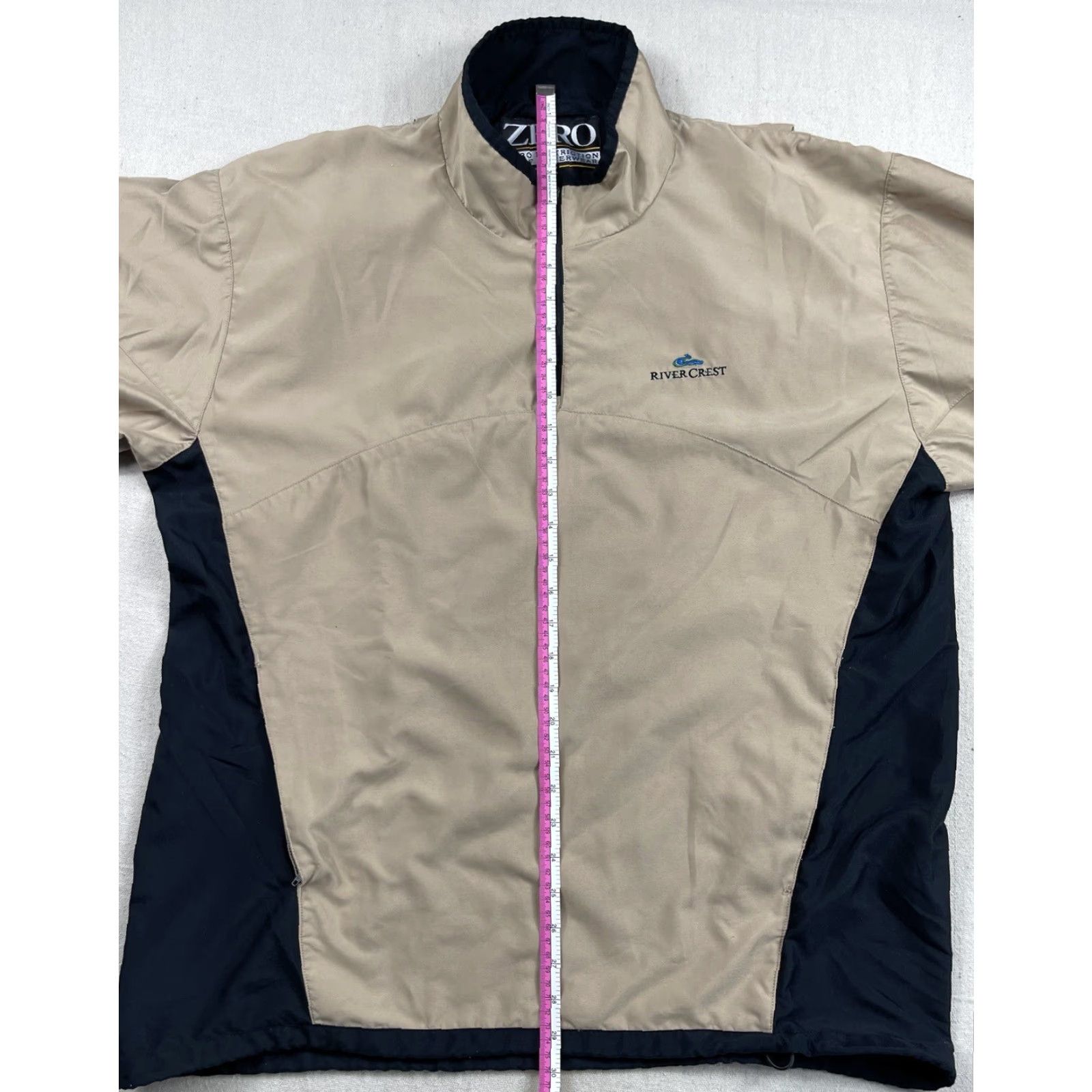 Vintage Zero Restriction Jacket Golf Windbreaker Zip Pockets Mens Gold SZ Large Large Mens Golf Windbreaker Jacket Size US L / EU 52-54 / 3 - 8 Thumbnail