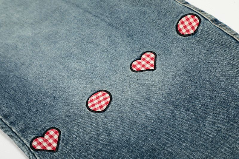Vintage American-Style Embroidered Heart & Scimitar Jeans Size US 32 / EU 48 - 4 Thumbnail