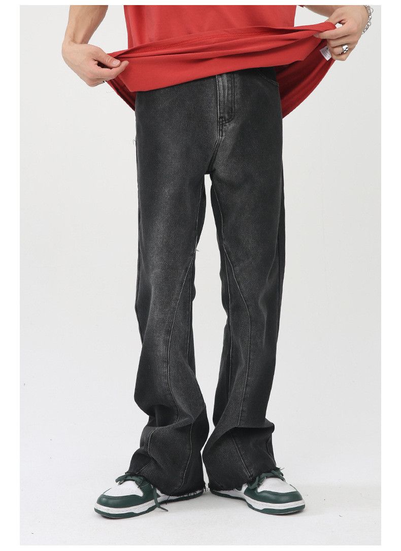 Japanese Brand × Jean Japanese gradient straight-leg casual flared raw-edge jeans Size US 33 - 4 Thumbnail