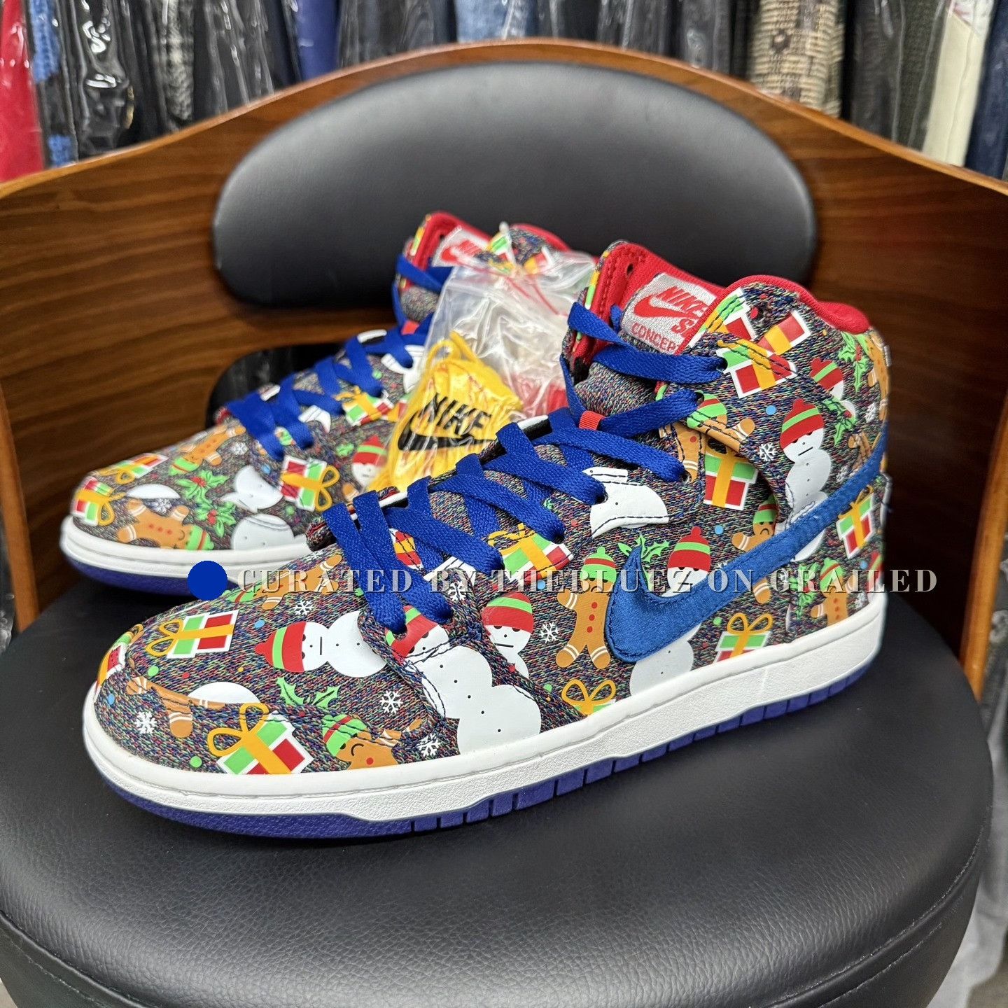 Nike SB Dunk SB High Ugly Sweater Christmas Size US 9.5 / EU 42-43 - 1 Thumbnail