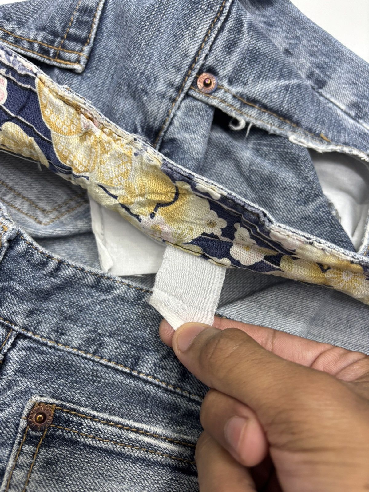 If Six Was Nine Vintage Japanese Karakuri Tamashii Style Dragon Baggy Jeans Size US 37 - 10 Thumbnail