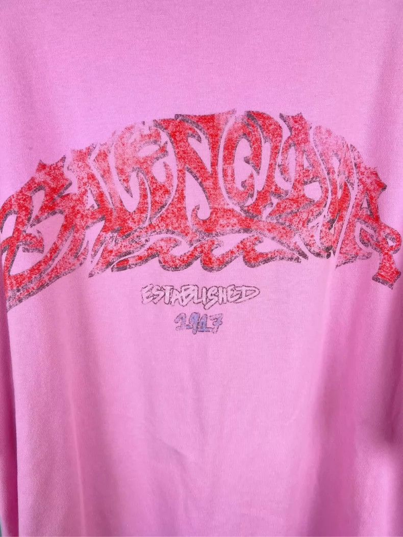 Balenciaga Balenciaga Pink Disaster Short Sleeve Size US M / EU 48-50 / 2 - 6 Thumbnail
