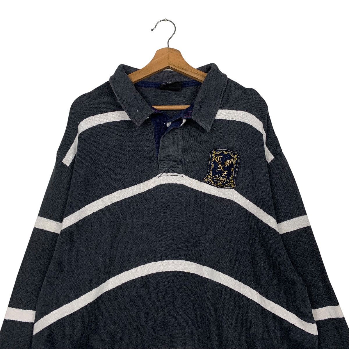 Canterbury of New Zealand Vintage Canterbury Of New Zealand Stripe Polo Rugby Sweater Size US XL / EU 56 / 4 - 2 Thumbnail