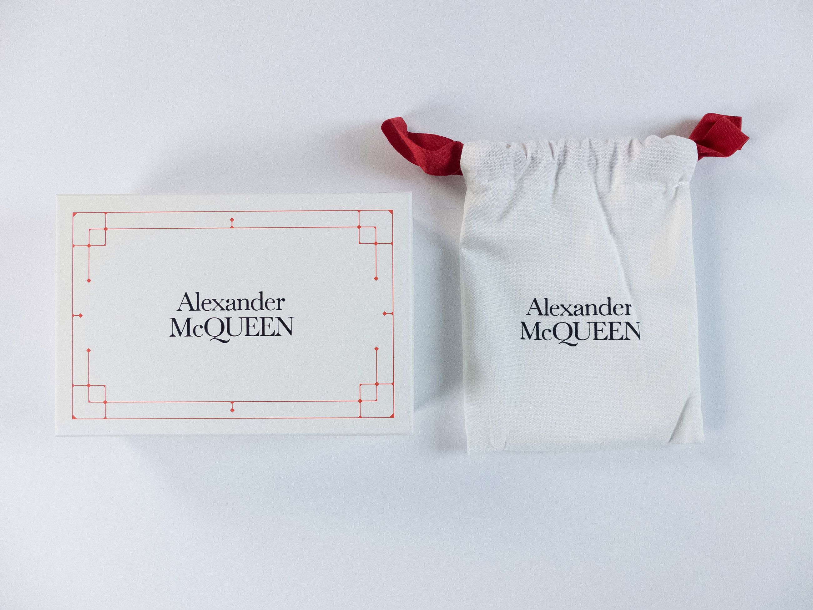 Alexander McQueen ALEXANDER MCQUEEN black & white graffiti logo leather wallet Size ONE SIZE - 8 Thumbnail