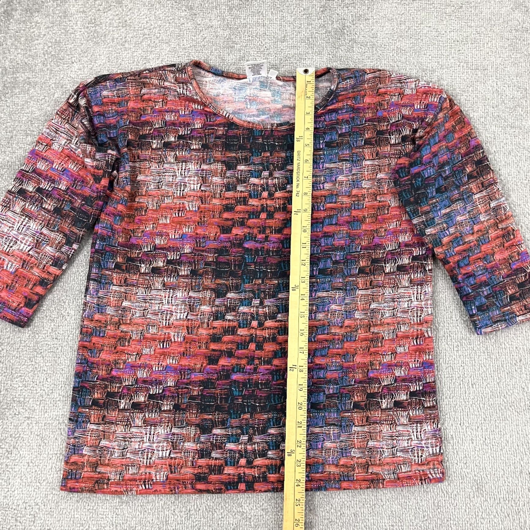 Asket Parsley & Sage Blouse Top Womens Small Abstract Art to Wear Woven Basket Shirt Size S / US 4 / IT 40 - 4 Thumbnail