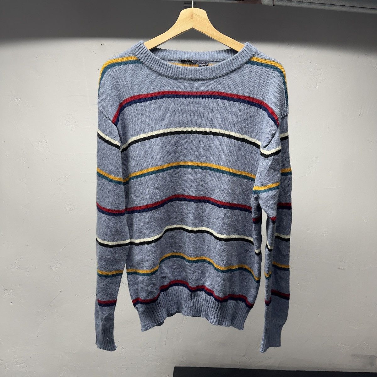 Vintage Vintage Striped Knit Sweater ERD ERL Grunge Skater Chrome Size US L / EU 52-54 / 3 - 1 Thumbnail
