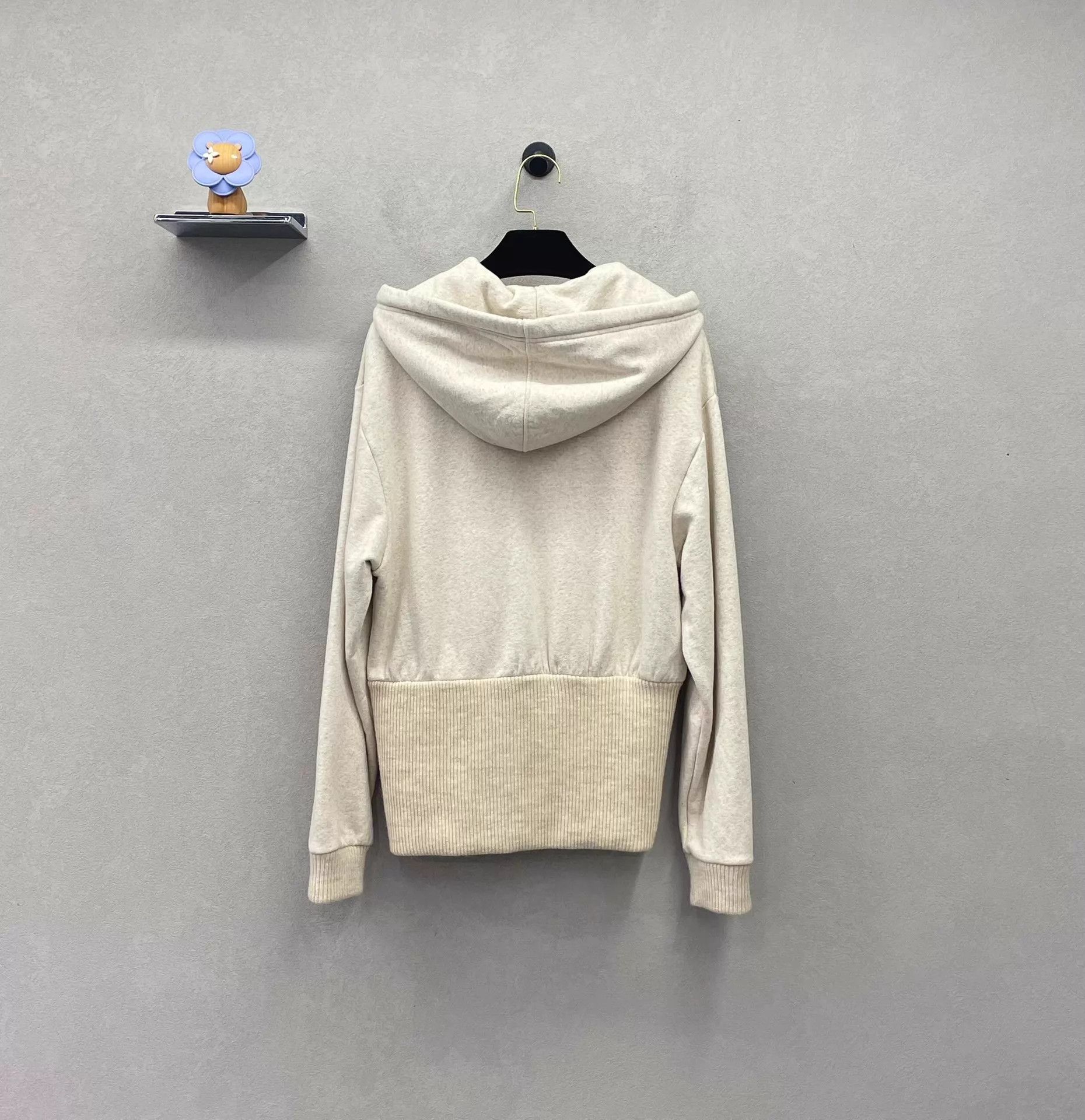 Loewe LOEWE calfskin zip hooded slim beige jacket S Size S / US 4 / IT 40 - 3 Thumbnail