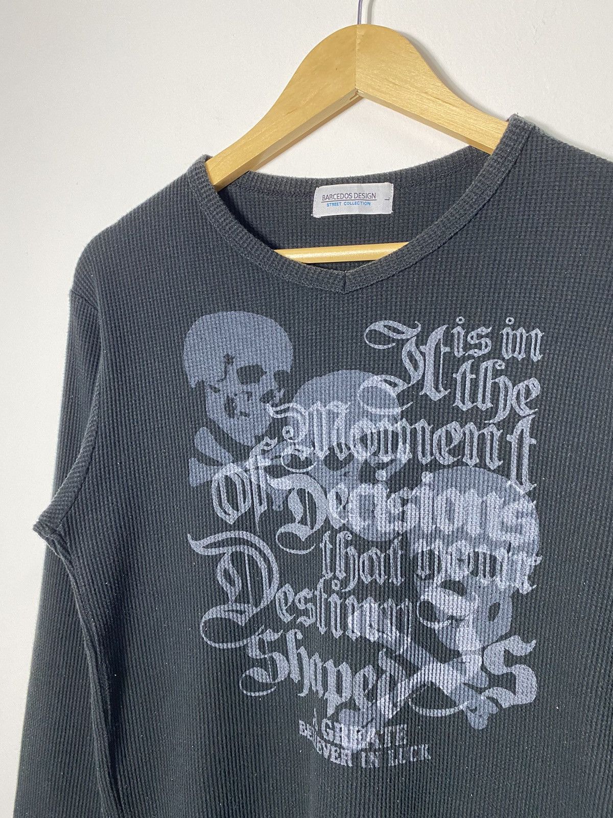 Other Decisions Skull Waffle Longsleeve T-shirt Size US S / EU 44-46 / 1 - 2 Thumbnail