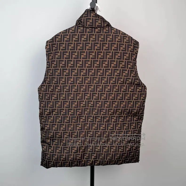 Fendi Fendi Brown Monogram Printed Two-Sided Reversible Stand Co Size US M / EU 48-50 / 2 - 2 Thumbnail