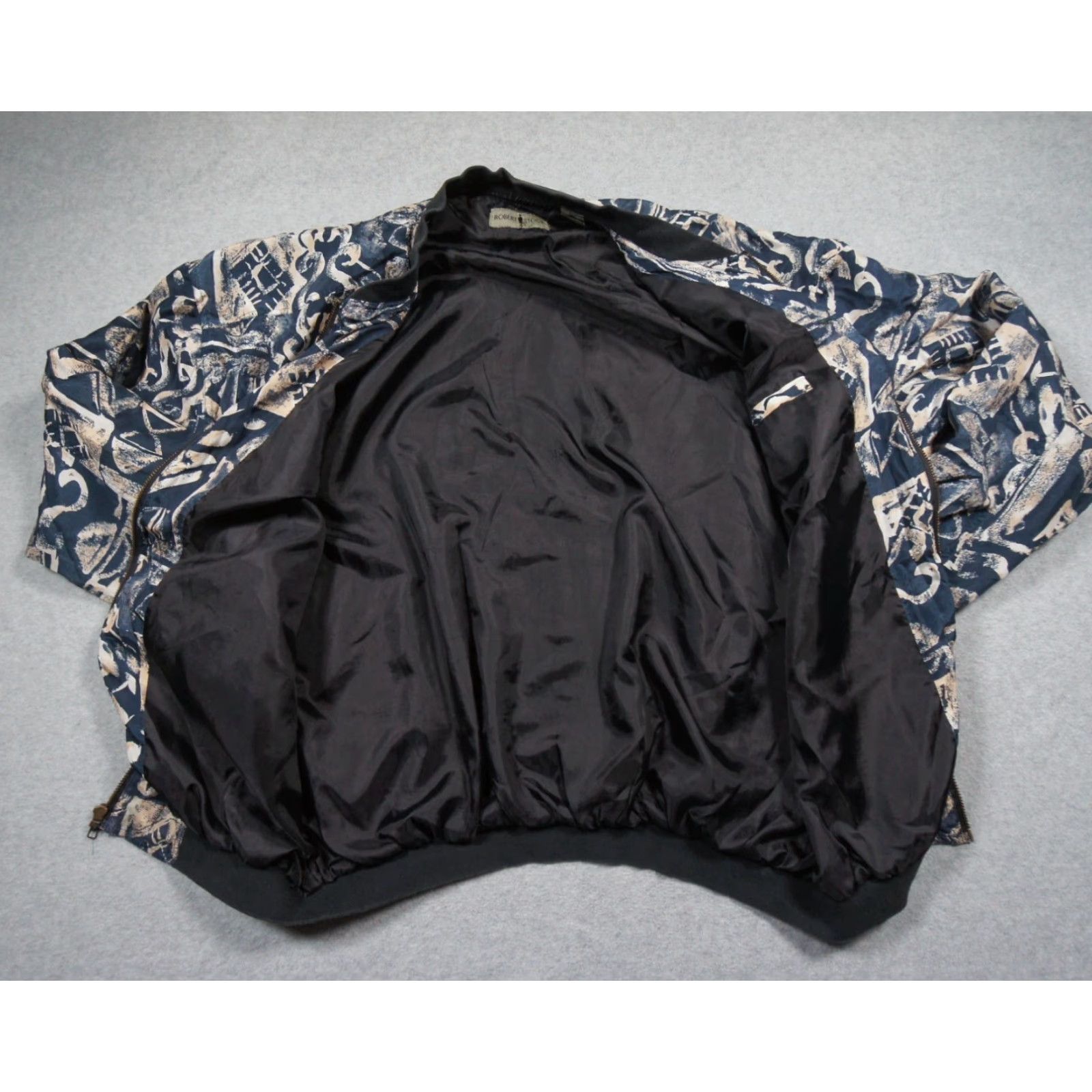Vintage VINTAGE Robert Stock Jacket Mens Medium Bomber Lightweight Windbreaker Abstract Size US M / EU 48-50 / 2 - 5 Thumbnail
