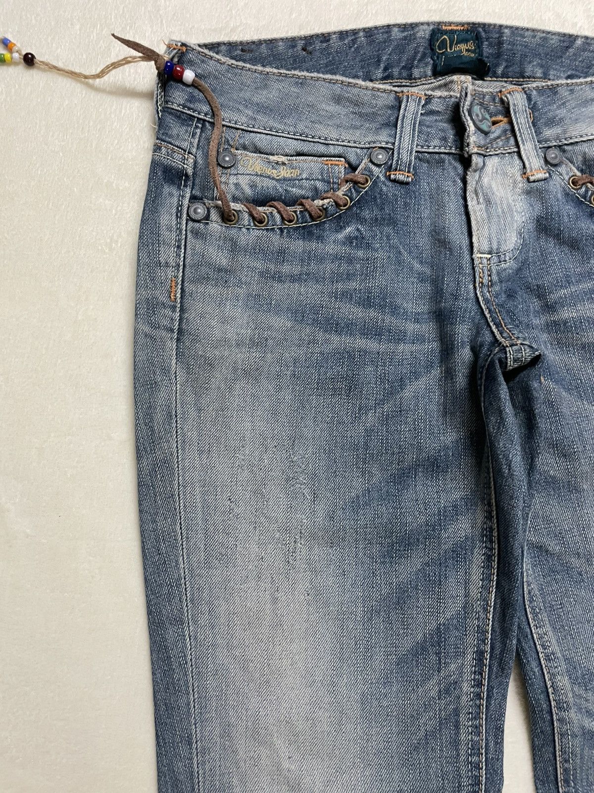 Edwin Vintage Edwin Boot Cut Distressed Ripped Denim Jeans Size US 30 / EU 46 - 5 Thumbnail